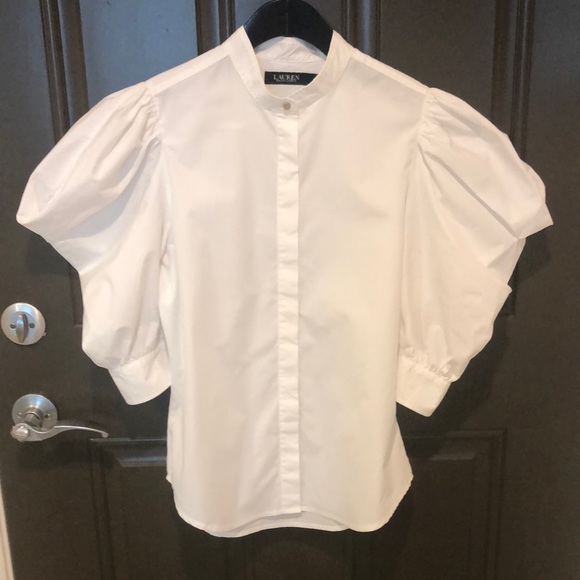 Lauren Ralph Lauren puffy sleeves shirt. - Picture 1 of 5
